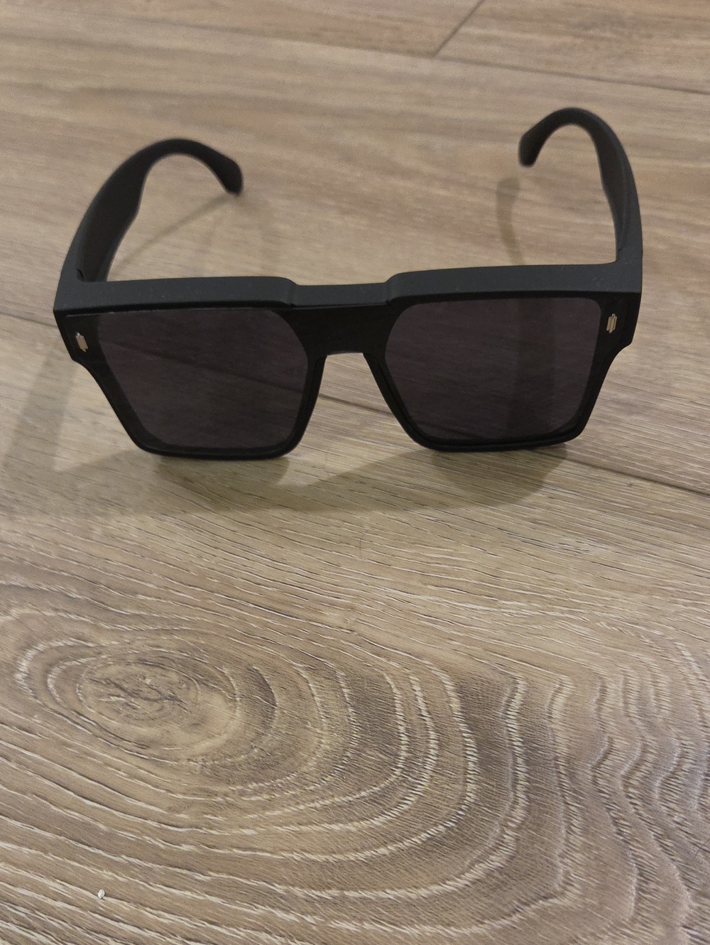 Matte Black Square Men's Sunglasses - Modern Polarized Shades
